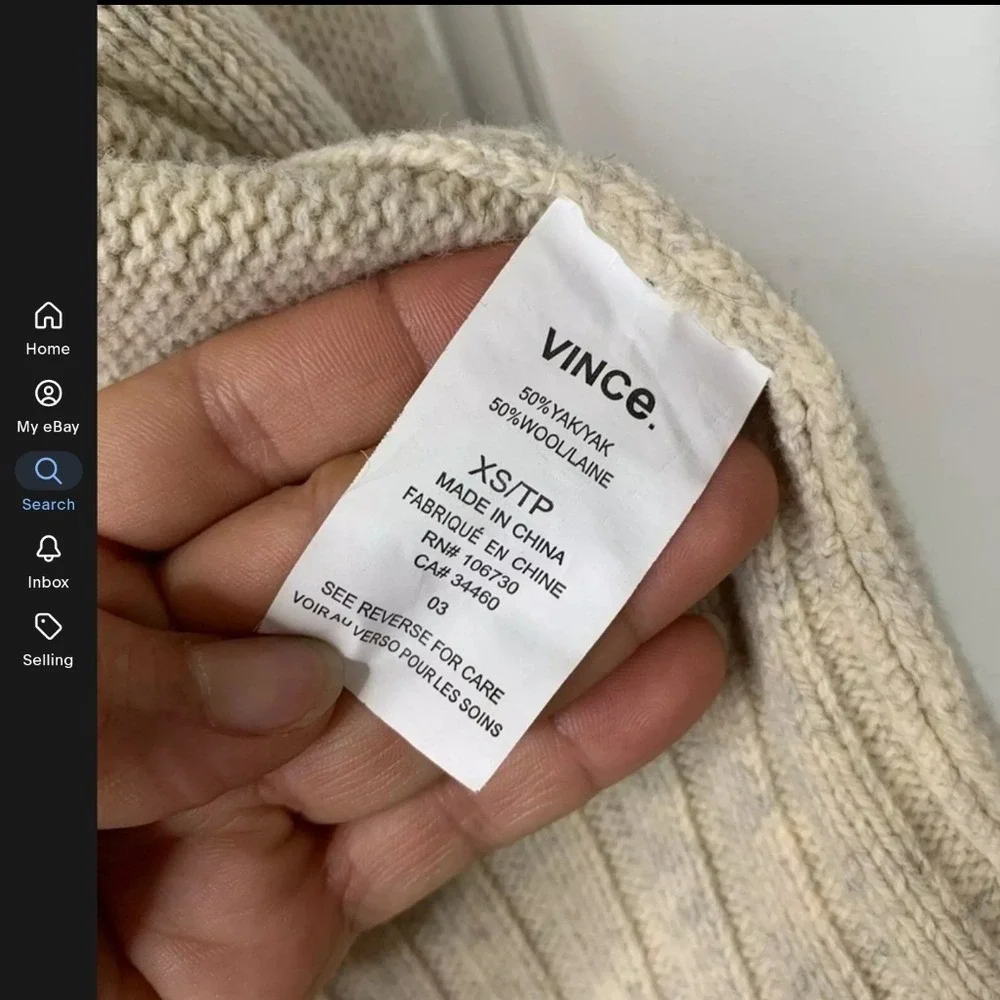 Vince XS Yak Wool Open Front ‎ Waterfall Lagenlook Cardigan Heritage Cottagecore